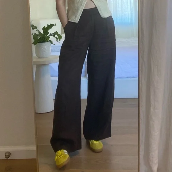 Madewell The Harlow Wide-Leg Pant in 100% Linen - Picture 5 of 12